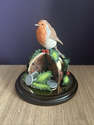 Martin Buckley Royal Mint Collab. Country Artists Rotkehlchen auf Weihnachtspudding