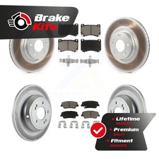 Front Rear Coated Brake Rotor Ceramic Pad Kit For 2009-2010 Hyundai Genesis 4.6L