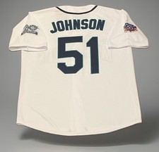 Randy Johnson Seattle Jersey Men’s XL 1997 Mariners Home White Retro Throwback