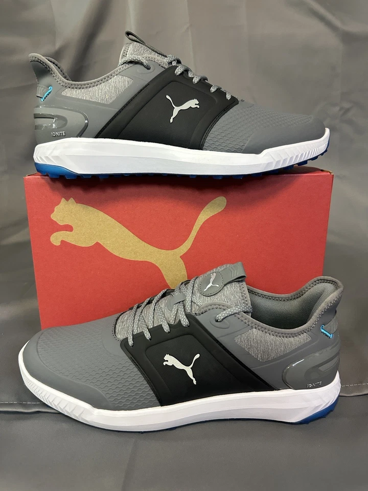 Nuevos zapatos de golf PUMA Ignite Elevate 376077-03 tono silencioso/plateado - para hombre EE. UU. 14D Foto 3 de 4