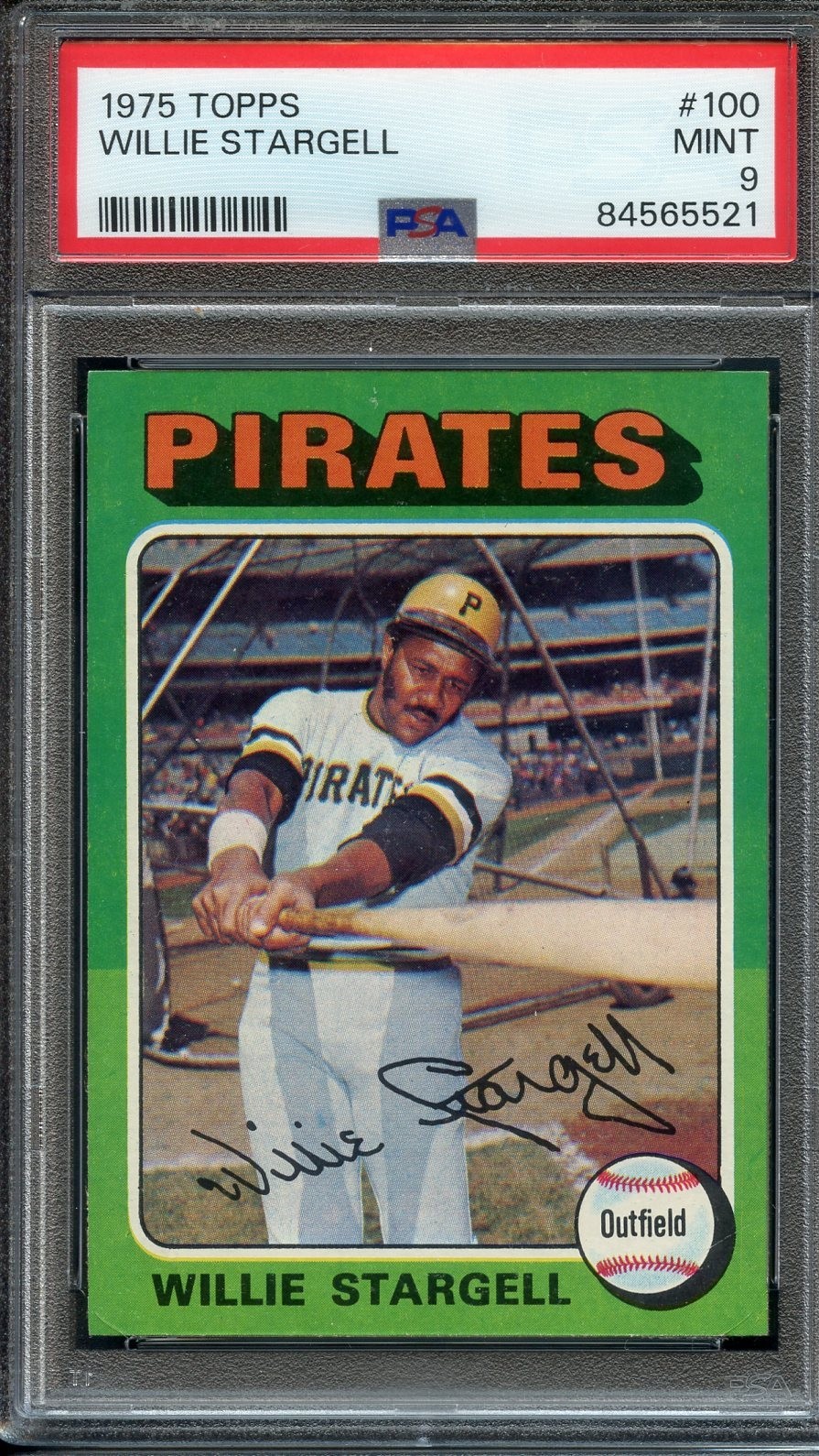 1975 Topps #100 Willie Stargell PSA 9 Tough Mint HOF Pittsburgh Pirates 5521