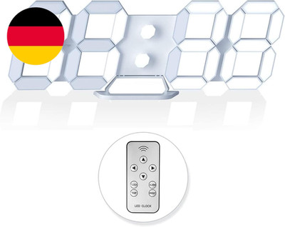 3D LED Tischuhr 9,7 Zoll Digitaluhr Mit 3 M Usb-Kabel & Netzteil, Dimmbares Disp