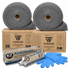 Stahlwolle K2 Aluchrom Polierpaste Felgen Polierset Auto Rost Alufelgen Set