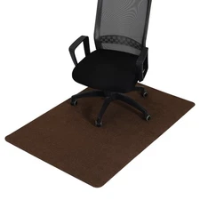 55 Inches x 35 Inches Office Chair Mat for Hardwood Floors Coffee