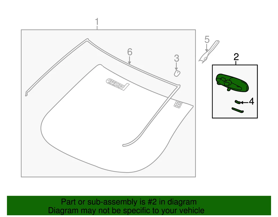 Espejo retrovisor interior genuino GM 10345906 Foto 4 de 4