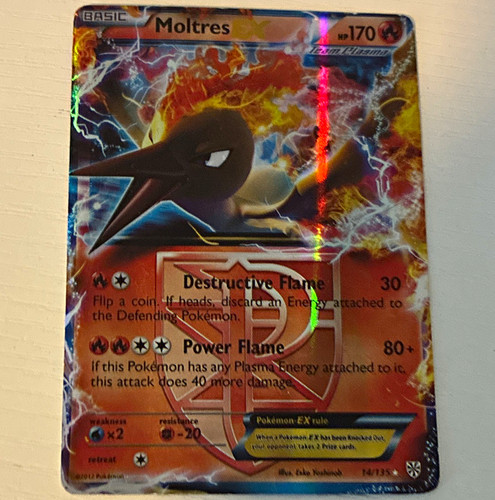 Pokemon Moltres EX Team Plasma 14/135 Plasma Storm Ultra Rare Holo English