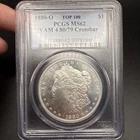 1880-O Morgan Silver Dollar $1 PCGS MS 62 VAM 4 80/79 Crossbar