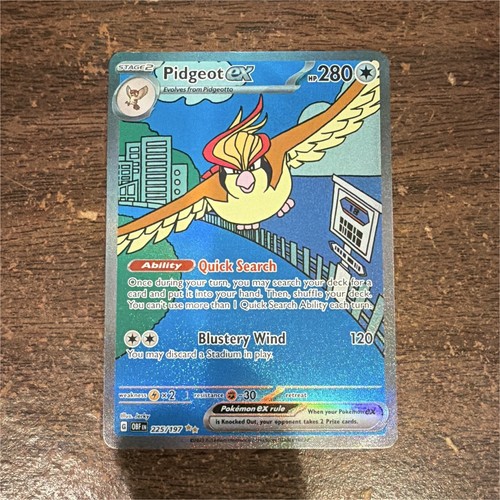 Pidgeot ex 225/197 SV03 Obsidian Flames SIR Full Art