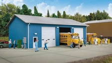 Walthers Cornerstone HO Scale Building/Structure Kit Bus Maintenance Garage