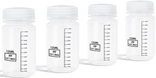 Food Grade BPA free Plastic Bottles with Airtight Caps 4oz/120ml