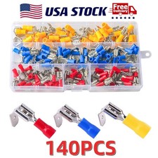 140PCS Piggyback Quick Wire Disconnect Connectors Male Female Spade Terminals