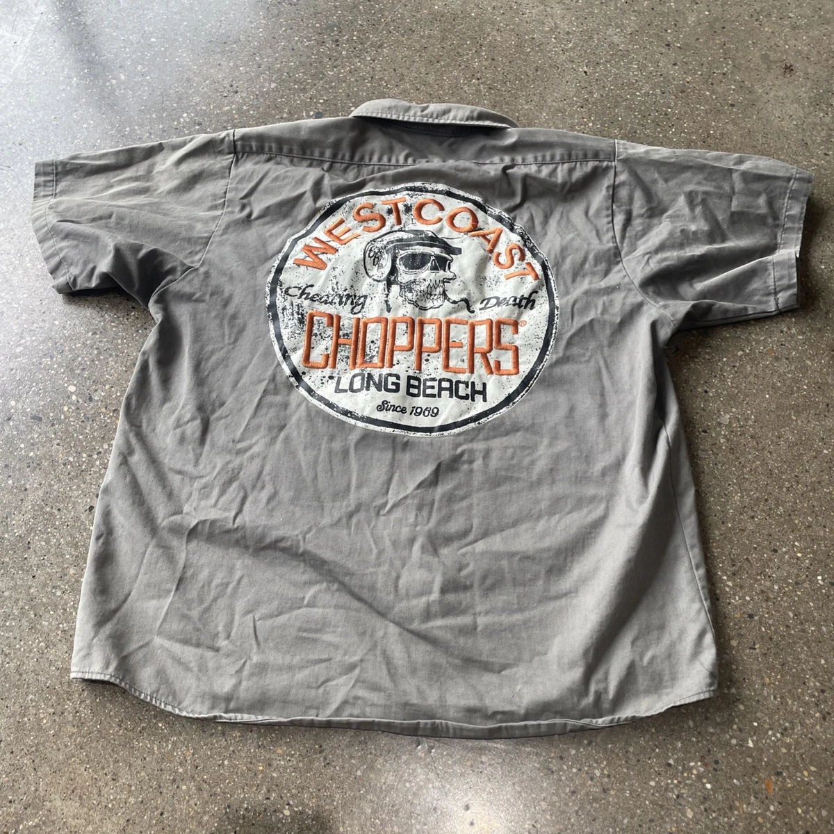 West Coast Choppers Solid Casual Button-Down Shirts for Men for