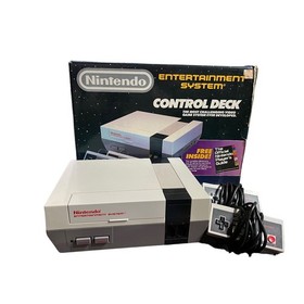 NES Nintendo Control Deck Console in BOX w/ 2 Controllers & Cables Tested