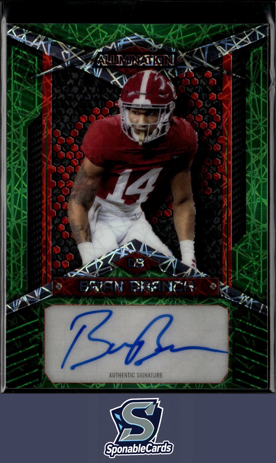 Xavier Hutchinson Wild Card Alumination Draft Retail Autographs #ABA Crystal-Green