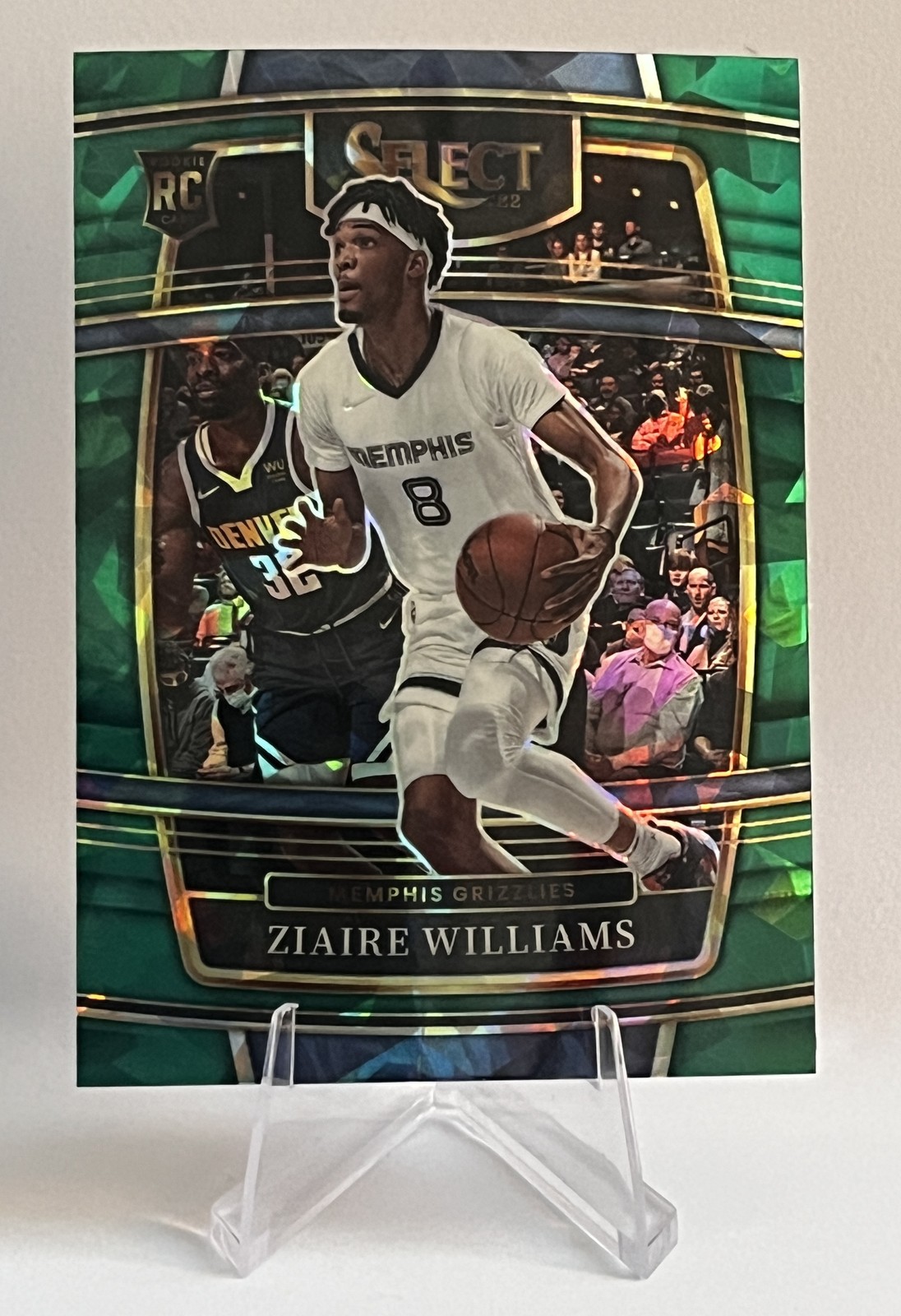 2021-22 Panini Select #86 Ziaire Williams Green Ice Prizms Memphis Grizzlies
