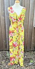 BNWT Bonmarche Size 16 Summer Maxi Dress Yellow Floral Pattern Charity Sale