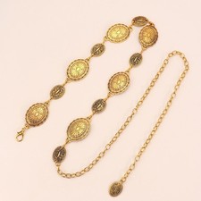 Adjustable Women's Waist Chain Metal Carved Chain Belt Retro Waist Chain