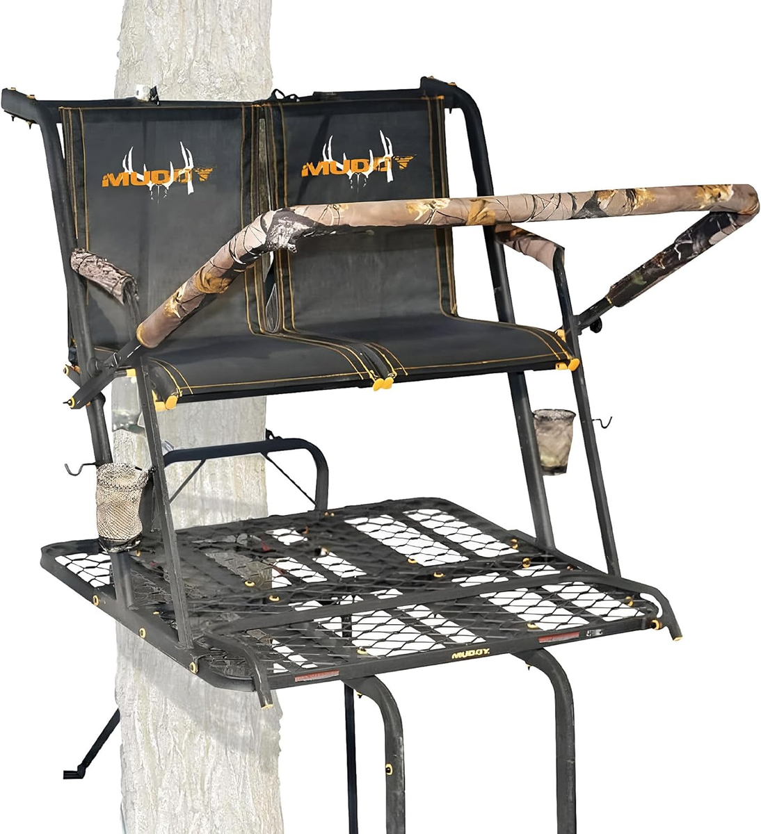 MUDDY 2-Person Nexus XTL Steel Ladder Tree Stand, 20 Ft Tall, 500