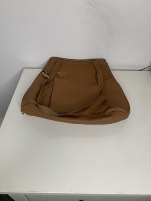 Vintage Longchamp Roseau Camel Tan Leather Shoulder Bag