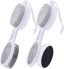 Foot Scrubber Brush with Pumice Stone for Feet 5-In-1, 2Pcs Foot File Callus Rem