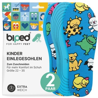 biped 2 Paar Kindersohlen - Besonders weiche Schuheinlagen zum Zuschneiden z2751
