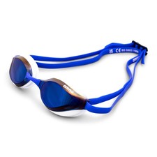 ARENA Unisex Python Racing Swim Goggles for Men One Size, Blue Mirror/White