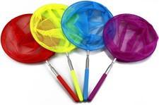 4 Pack Kids Telescopic Butterfly Net Colorful Insect Bug Net for Catching But...