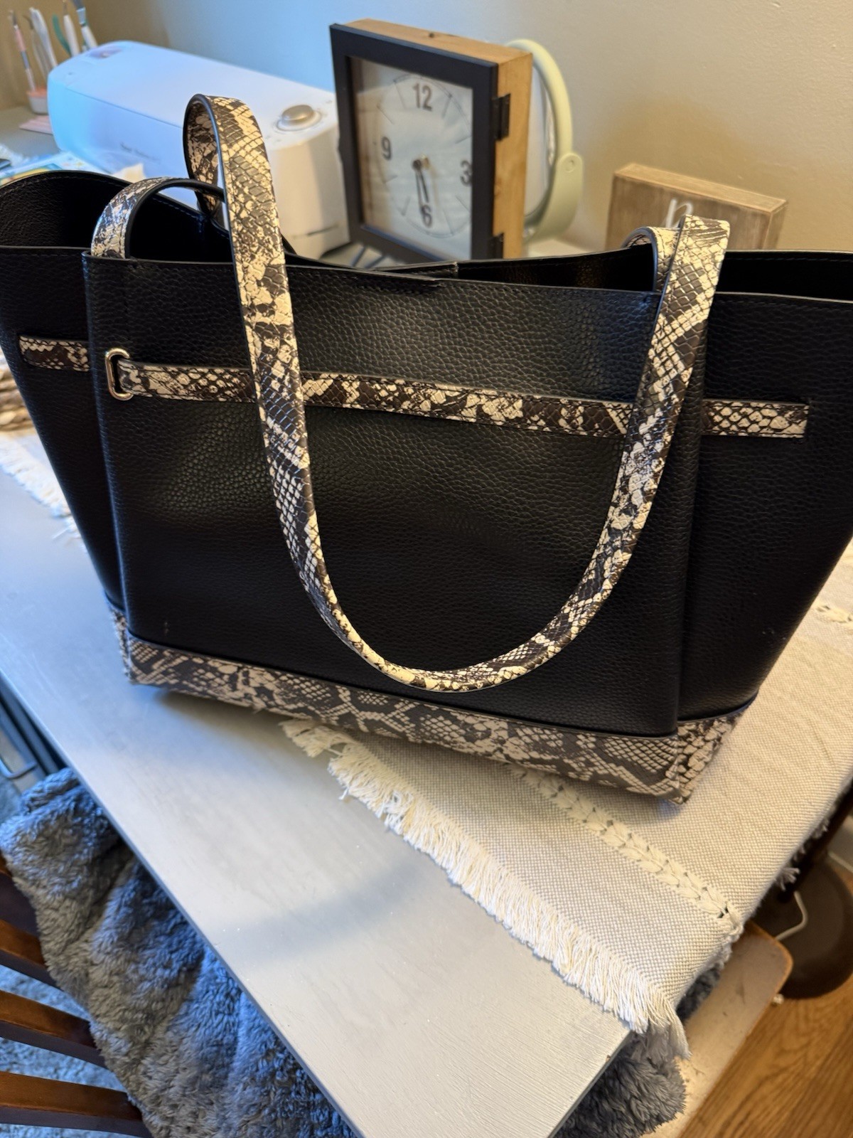 Michael Kors Large Shoulder Bag with Python Leath… - image 2