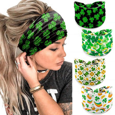 4Pcs St. Patrick'S Day Headbands for Women - Irish Shamrock Leprechaun Holiday H