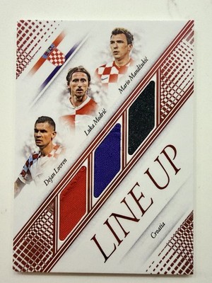 Luka Modrić Mario Mandžukić Dejan Lovren Match Worn Triple Patch 02/05 Futera