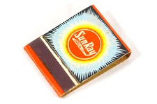 Sun Ray Drug Co & Fountain Grill Advertising Matchbook 1930-40 Unused