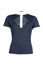HKM Kayla Show Shirt - Dark Blue with Rose Gold Nail Heads