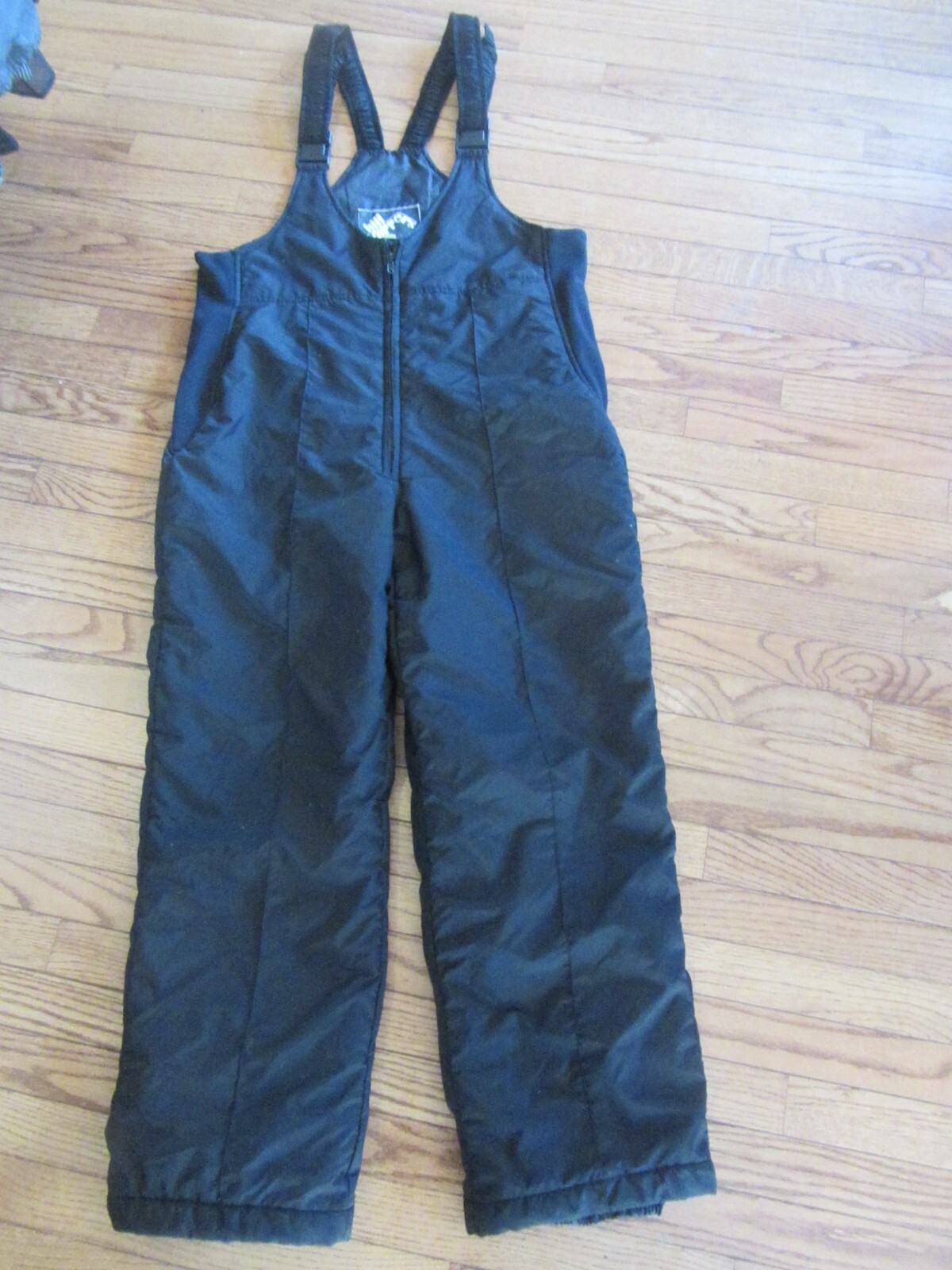 Vintage Hill Toppers Black Insulated Ski Bib Overalls Snow Pants Men 42/44