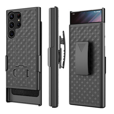For Samsung Galaxy S23/S23 Plus/S23 Ultra Phone Case Clip Holster Stand Cover