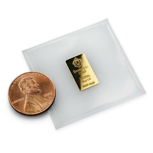 1/100 oz .9999 Gold Bar by Scottsdale Mint Fractional Gold Bullion 