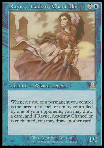 Rayne, Academy Chancellor - Urza's Destiny - Rare Blue Wizard Legend MTG LP - Picture 1 of 1