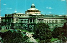 Vintage Library of Congress Washington Monument Washington DC USA Postcard