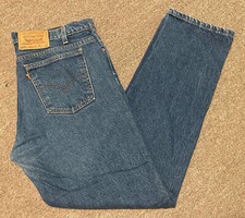 Vintage 70s Mens 36x32 Levi  s 505 Dark Wash Regular Straight Leg Denim Jeans USA