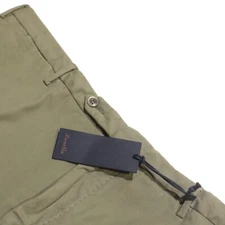 Zanella NWT Chinos / Casual Pants Size 38 US Parker In Solid Green Cotton Blend