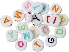 1000 BULK Beads Alphabet Letters Assorted Lot Wholesale White Rainbow Acrylic
