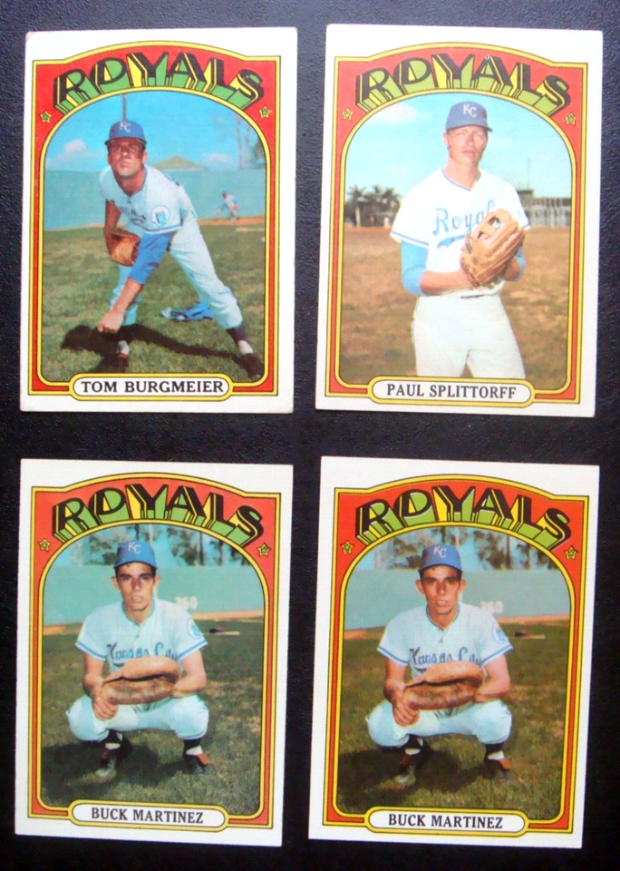 197212 CARD LOT Topps Baseball Kansas City Royals Partial Team W/TEAM