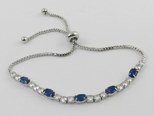 Macy's Women's Fine Silver Plated Cubic Zirconia Bracelet
