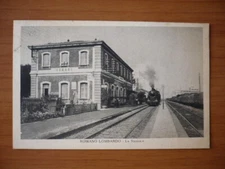 ROMAN OF LOMBARDY - BERGAMO - THE STATION - TRAIN! - fp - RARE!!