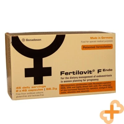 FERTILOVIT F Endo Nahrungsergänzung 90 Kapseln für Damen Planung Schwangerschaft - Bild 1 von 4