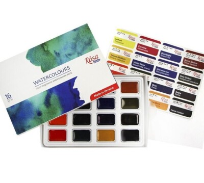 Watercolour paint Set Rosa Studio High-quality paints for studies 16 , 24 pans