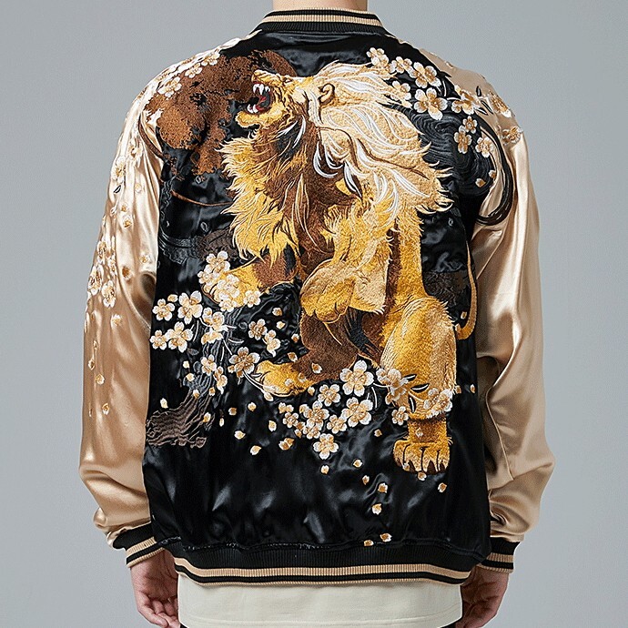 Mens Souvenir Jacket Reversible Sukajan Japanese Pattern