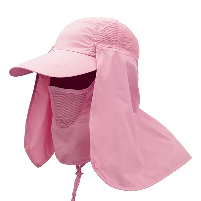UV Sun Protection Unisex Fishing Hat with Wide Brim Face Cover & Neck Flap