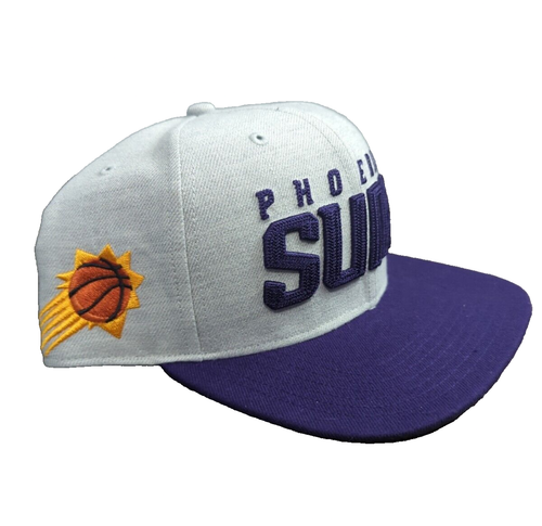Retro 90s Phoenix Suns Big Logo Spellout Embroidered NBA Snapback Hat Cap Rare