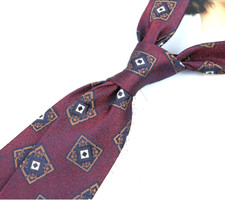 New Classic Polka Dot Red Brown White JACQUARD WOVEN 100 Silk Men's Necktie Tie