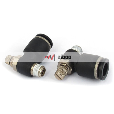 2Pcs 1/8NPT Thread L   Air Flow   Valve Push in Quick Fitting Kd #A6-29